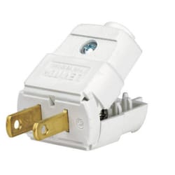 Leviton Residential Thermoplastic Non-Grounding/Straight Blade Plug 1-15P 20-16 AWG 2 Pole 2 Wire