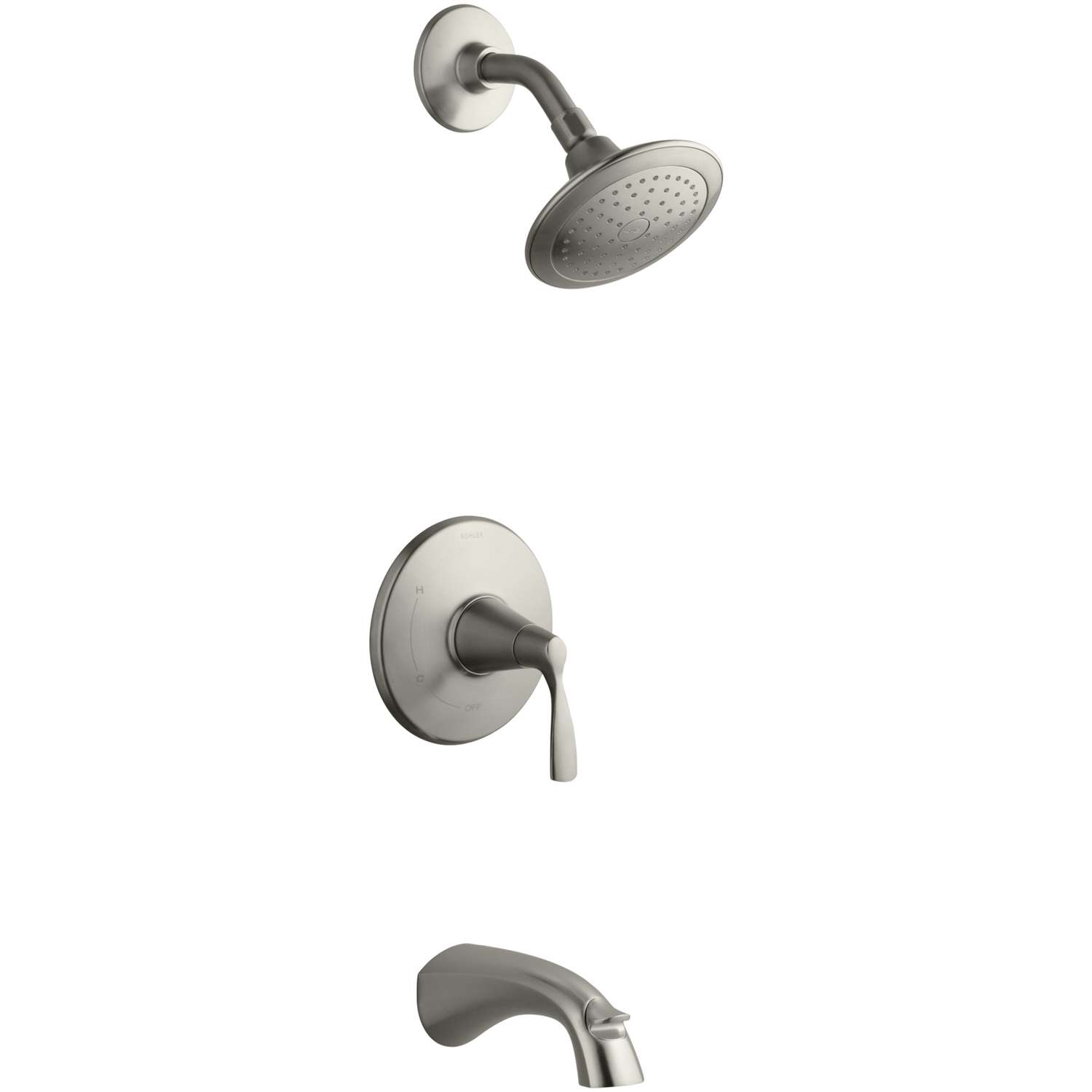 Kohler 1Handle Brushed Nickel Tub and Shower Faucet Ace Hardware