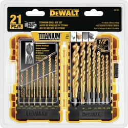 DeWalt Titanium Pilot Point Drill Bit Set 21 pc