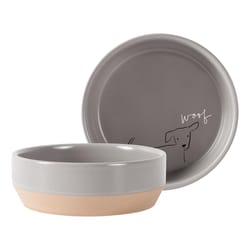 Pet Shop by Fringe Studio Gray Nosey Dog Woof Ceramic Medium Pet Bowl