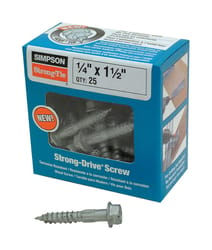 Simpson Strong-Tie Strong-Drive No. 3 Sizes X 1-1/2 in. L Star Hex Head Structural Screws 0.57 lb 25