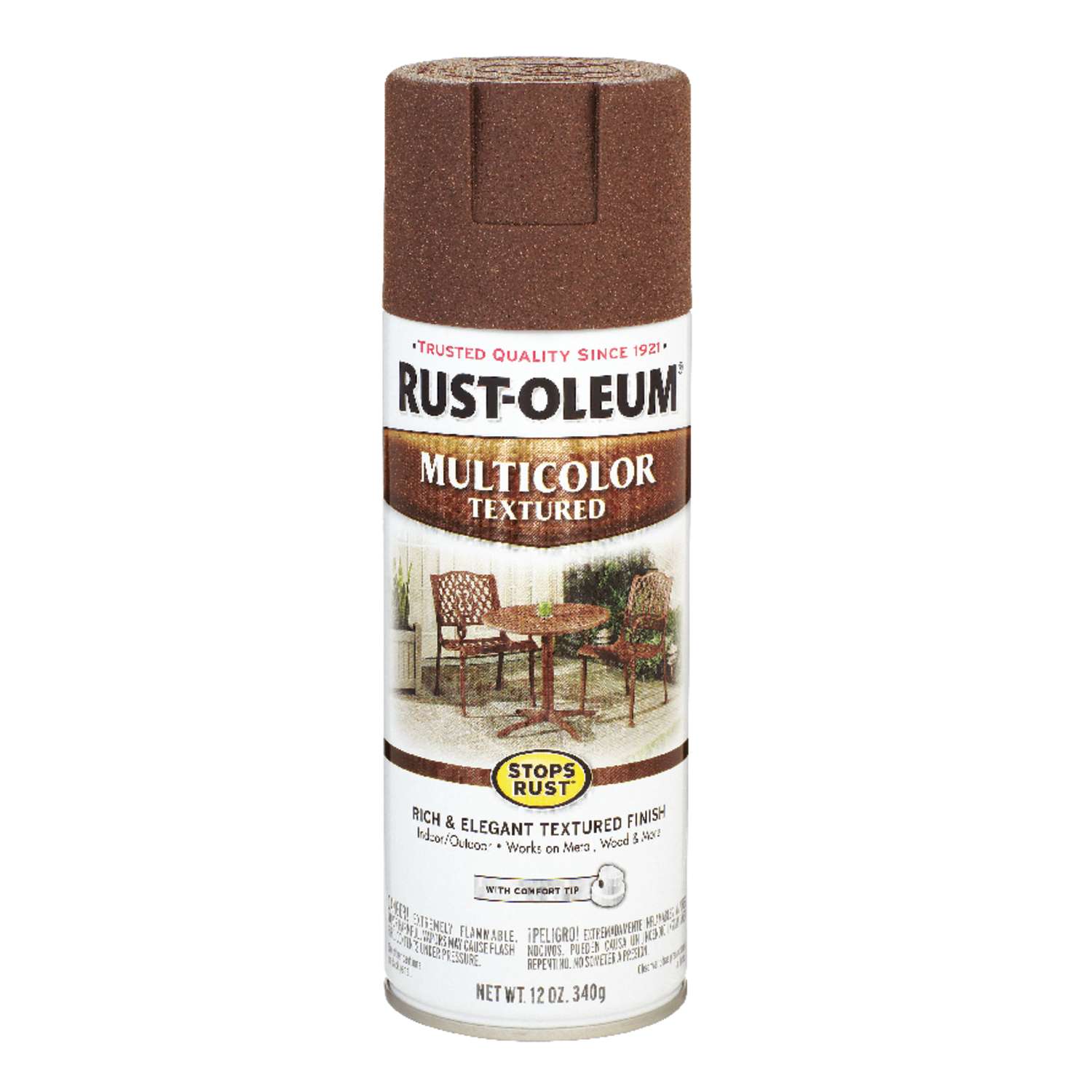 RustOleum Stops Rust MultiColor Textured Autumn Brown Spray Paint 12