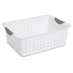 Sterilite 0.9 cu ft White Storage Bin 5 in. H X 10.75 in. W X 13.75 in. D Stackable