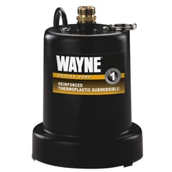 Wayne 1/4 HP 1050 gph Thermoplastic Switchless Switch Bottom AC Submersible Utility Pump