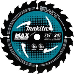 Makita 7-1/4 in. D X 5/8 in. Max Efficiency Carbide Tipped Circular Saw Blade 24 teeth 1 pk