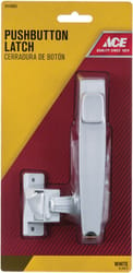 Ace Bare White Steel Push Button Latch 1 pk