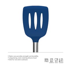 Tovolo Deep Indigo Silicone/Stainless Steel Slotted Turner