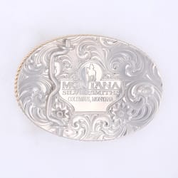 Montana Silversmiths On The Banks with Ducks Gold/Silver Belt Buckle