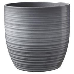 SK 4.7 in. H X 5.1 in. D Clay Bergamo Ceramic Pot Light Gray