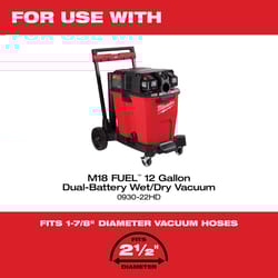 Milwaukee 9 ft. L X 2-1/2 in. D Wet/Dry Shop Vac Flexible Vacuum Hose 1 pc