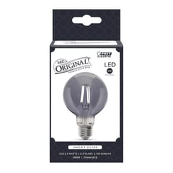 Feit G25 E26 (Medium) Filament LED Bulb Smoke Daylight 40 Watt Equivalence 1 pk