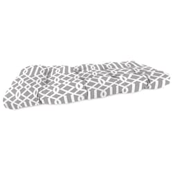 Jordan Manufacturing Gray Geometric Polyester Wicker Settee Cushion 4 in. H X 19 in. W X 46 in. L