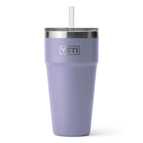 (12) Purple Tumbler Straws With Stopper Ring Acrylic Straw Replacement