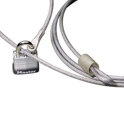 Master Lock 715DAT 3/16 in. W X 7 ft. L Laminated Steel Warded Locking Car Cover Cable And Lock