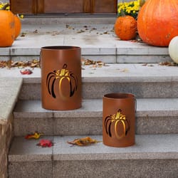 Glitzhome Pumpkin Bucket Halloween Decor