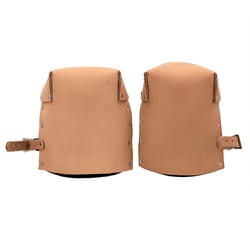 BucketBoss 11 in. L X 5 in. W Leather Knee Pads Brown