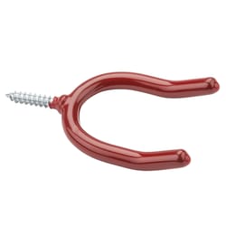 National Hardware 3.87 in. L Vinyl Coated Red Steel U-Shaped Double Hook 12 lb. cap. 2 pk