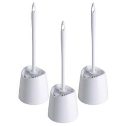 Superio Brand Modern Toilet Bowl Brush & Holder White