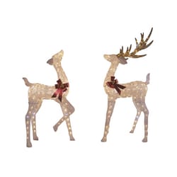 Celebrations LED Warm White Buck/Doe 6 ft. Yard Decor