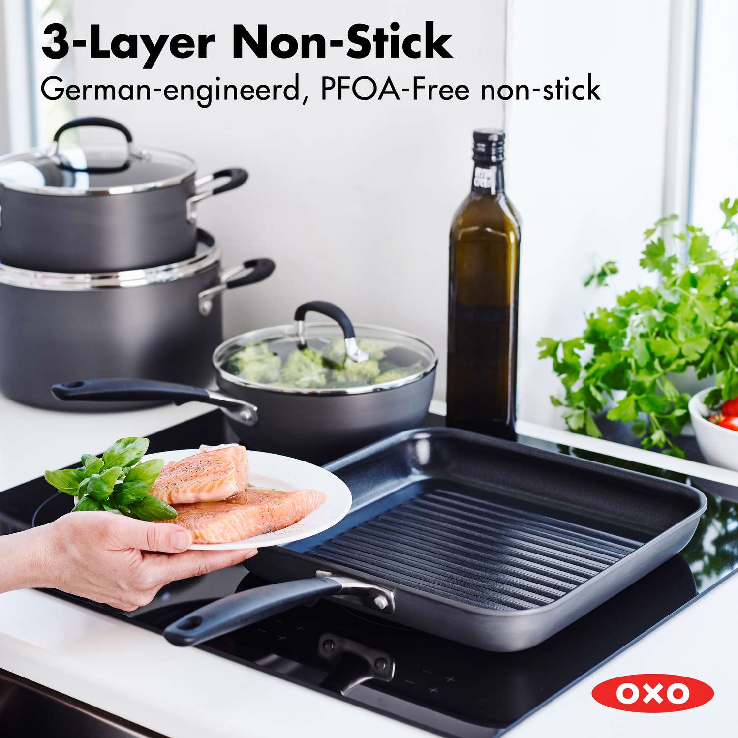 Oxo 11 Non-stick Square Grill Pan Black : Target