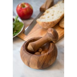 Ironwood Brown Acacia Wood Mortar and Pestle