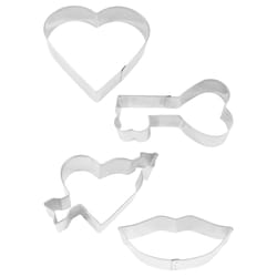 R&M International Corp Cookie Cutter Set Silver 4 pc