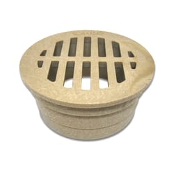 NDS 3-5/9 in. Sand Round Polypropylene Drain Grate