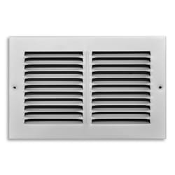 Tru Aire 6 in. H X 10 in. W 1-Way Powder Coat White Steel Return Air Grille