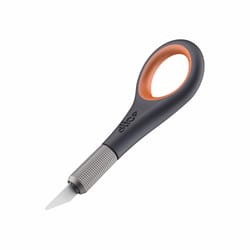 Slice 4.22 in. Fixed Blade Single Finger Hole Precision Knife Black/Orange/Silver 1 pc