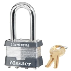 Master Lock 1KALF 1-5/16 in. H X 1-3/4 in. W X 7/8 in. L Steel 4-Pin Cylinder Padlock Keyed Alike