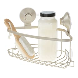 Corner Shower Basket Caddy with Adjustable Power Lock Suction Cups, 2 Hooks