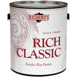 Richard's Paint Rich Classic Flat Accent Base Interior/Exterior Paint Exterior and Interior 1 gal