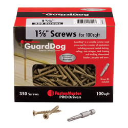 FastenMaster GuardDog No. 10 X 1-5/8 in. L Gold Phillips/Square Bugle Head Deck Screws 350 pk