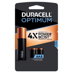 Duracell Optimum AA Alkaline Batteries 8 pk Carded