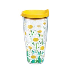 Tervis 24 oz Multicolored BPA Free White Daisies Tumbler with Lid