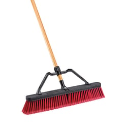 HARPER 24 in. Indoor Hardwood/Steel Handle Push Broom for Pet Hair