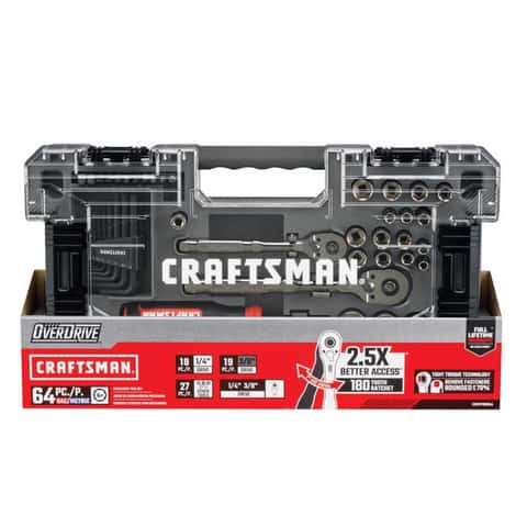 Craftsman OVERDRIVE 64 pc Metric/SAE Mechanic's Tool Set