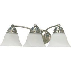 Nuvo Brushed Nickel Silver 3 lights Incandescent Vanity Light Wall Mount