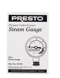 Presto Stainless Steel Pressure Cooker/Canner Steam Gauge 22 qt