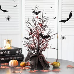 Glitzhome Tree with Bats Halloween Decor 1 pc