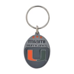 HILLMAN NCAA Tempered Steel Gray Split Ring Keychain