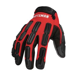 Craftsman XL Polyester Black/Red Impact Gloves