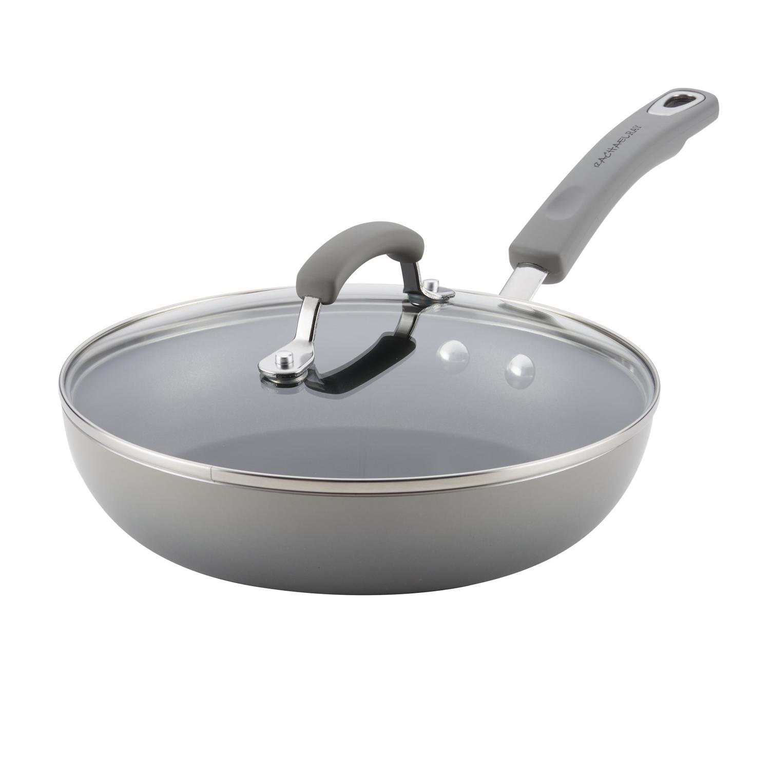 Rachael Ray Classic Brights Aluminum Deep Skillet 9.5 in. Gray Sansujyuku sansujyuku.com