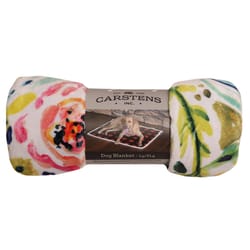 Carstens Inc Multicolored Sherpa Field of Flowers Blanket 28 in. W X 40 in. L