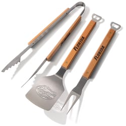 Sportula NCAA Stainless Steel Brown/Silver Grill Tool Set 3 pc