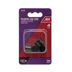 Ace Plastic Leg Tip Black Round 1 pk