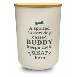 Dog Accessories White Buddy Melamine Treat Canister For Dogs