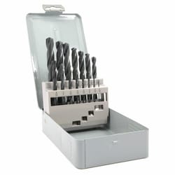 Forney 1/16-1/2 in. High Speed Steel Jobber Length Drill Bit Set 15 pc