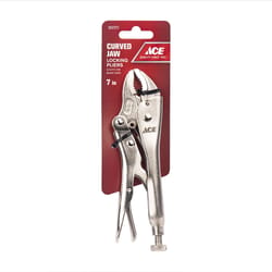 Ace 7 in. Chrome Vanadium Steel Curved Jaw Locking Pliers