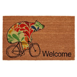 Home & More 2 W X 3 L Multi-Color Bear Fun Welcome Coir Door Mat